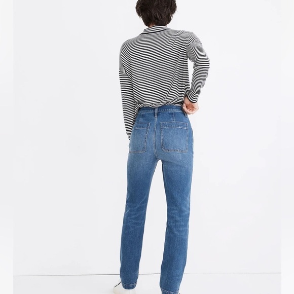 Madewell Classic Straight Full Length Jeans Marfield Wash Surplus Pocket Edition - Picture 4 of 11